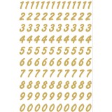 HERMA 4151 數字貼紙(透明底金字) 0-9